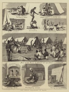 Ons Indiase contingent in Malta door John Charles Dollman